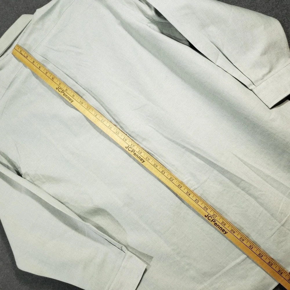 Polo Ralph Lauren NOS Vintage‎ Yarmouth Shirt 17.5 - 34 Green Jacquard Cotton